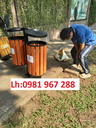 thùng rác cọc treo đôi ngoài trời.jpg